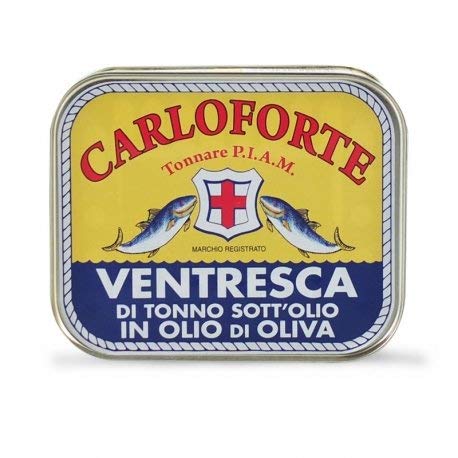 VENTRESCA TONNO IN OLIO OLIVA TONNARE PIAM CARLOFORTE 350 GR