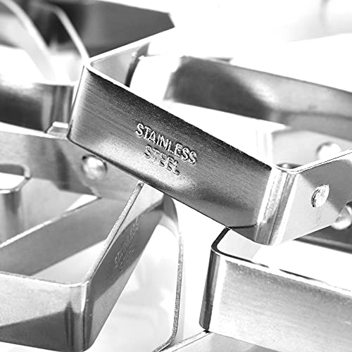 COM-FOUR® 16x Clip per Tovaglie in Acciaio