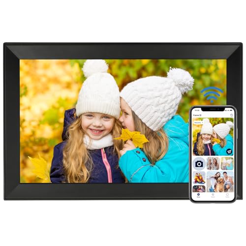 64 GB Digitaler Bilderrahmen mit 15 6-Zoll 1920 * 1080HD automatischer Drehfunktion WLAN Digitaler Bilderrahmen Aufhängemöglichkeit sowie sofortiger Übertragung von Fotos und Videos aus der Ferne