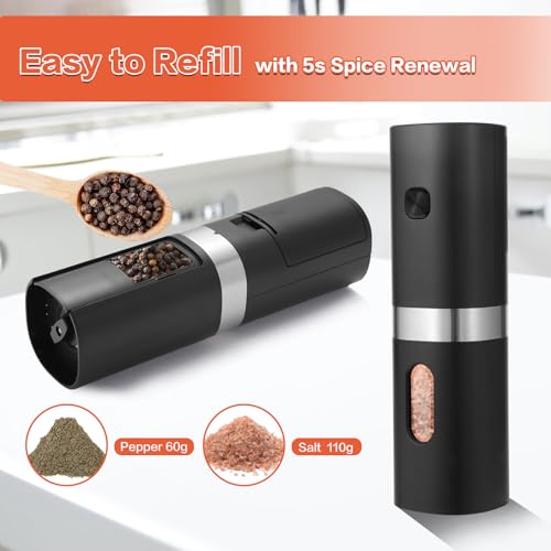 Save 50% on Syaws Rechargeable Electric Pepper & Salt Grinder Set