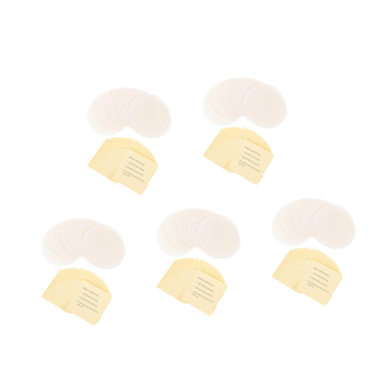 YARNOW 5 Ensembles Kit De Perforation pour Auvent Gonflable Anneau De Natation Accessoires pour Couvercle De Doublure Filet Gonflable Ruban Adhésif Transparent Matelas 60 pièces * 5