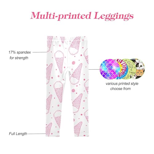 CaTaKu Girls Animals Leggings Toddler Kids Floral Athletic Tights Pants for Girls 4-10 Year4
