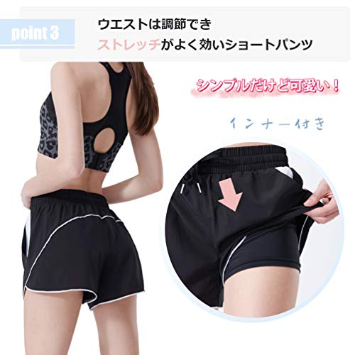 GARVIRP スポーツ ショートパンツ レディース ランニングウ