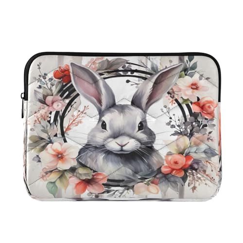 Funda para portátil 13-14 pulgadas impermeable con diseño de conejito
