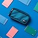 ZIPIT Half & Half Pencil Case, 3 Compartment Zipper Pouch for School, Stationery Bag for Teen Girls Boys and Adults, Teal