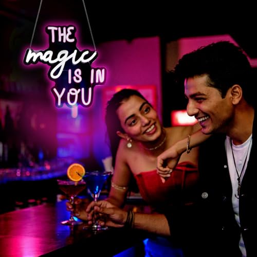 Image of The Magic Is In You Neon Sign Led Neon Lights Neon Signs for Wall Decor Light Up Sign for Birthday Party Club Gift