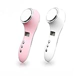 Hot & Cold Facial Massager, Negative Ion Skin Care Device for Deep Cleansing & Serum Import, Rechargeable Beauty Instrument (Pink)