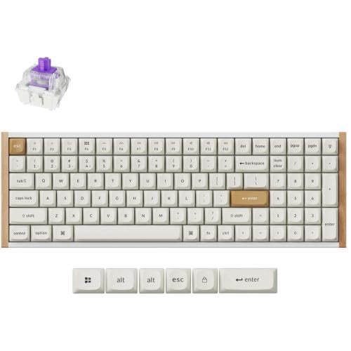 Keychron K4 HE Interruptor magnético inalámbrico, edición especial, blanco, Gateron de doble riel magnético, teclado personalizado [K4H-Q1]