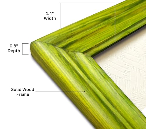 Image of 20 x 20 Wooden Photo Frames for Wall Decoration, 20 x 20 inch Pine Green Wood Photo Frames for Loved Ones, Gifts, Photo Frame for Home Decor, Photos, Posters and Artworks (20 x 20 inch, Green)