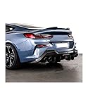 HNVCYT Auto Glänzend Schwarz Heckspoilerlippe Diffusor Splitter Heckklappe Heckflügel Für BMW 8er G14 G15 G16 840i 2020 2021