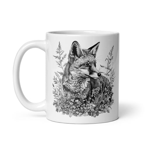 Tasse Nature Cerf Sanglier Renard Laie Marcassin Forêt Balade Chasse Chasseur Animaux Campagne Thé Café Original Mug Cadeau Collègue Homme Femme...