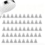 Armastuse Soffione Doccia Foro Spray,50 pezzi soffione doccia foro spray, ugello in silicone, ugelli di ricambio, per riparare la testa della pioggia in acciaio inox(grigio)
