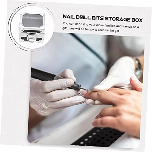 Organizador acrílico para brocas de taladro de uñas miniatura 4