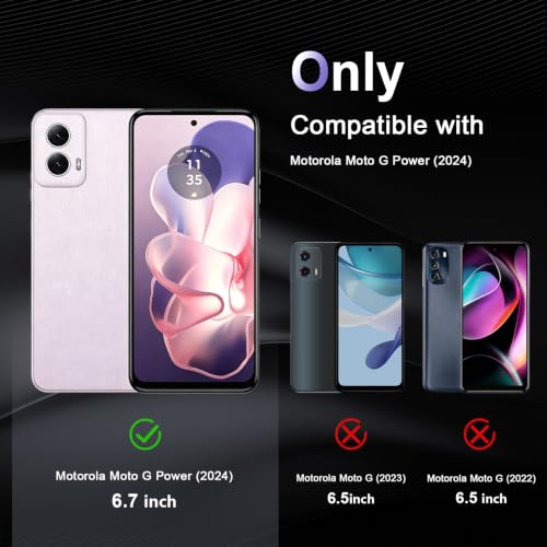 Image of Case for Motorola Moto G Power 5G 2024, Military Grade Drop Protection Phone Case, Yellowing Resistant, Anti-Scratch Hard PC Back, Shockproof Hard Ultra-Thin Protective Cover, Clear