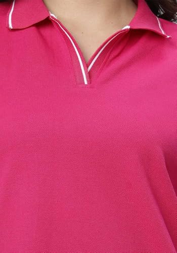 Image of Wear Your Opinion Women's S to 5XL Plus Size PQ Polo Collar Neck Style Midi Tshirt Dress