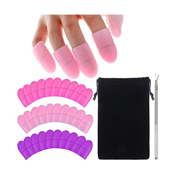 PIAOPIAONIU-30-PCS-Finger-Tips-Protectors-Silicone-Fingertips-Protect-Nails-Finger-Cover-Caps-Comfortable-Finger-Sleeves-from-Tanning-BedsUV-Rays PIAOPIAONIU 30 PCS Nail Polish Protector for Fingers Silicone Fingertips Protect Nails Finger Cover Caps Comfortable Finger Sleeves from Tanning Beds/UV Rays
