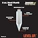 Johnson Level & Tool 08 Steel Hexagonal Plumb Bob, 8 oz., Steel Finish, 1 Pack