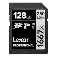 Lexar Professional 1667x Scheda SD 128 GB, Scheda di memoria SDXC UHS-II, Fino a 250 MB/s di...