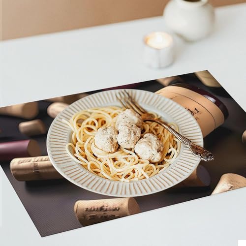 Set de table en PVC antidérapant résistant chaleur lavable pour salle à manger - 8