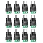 COMAXESORI-16-Pieces-8-x-RCA-Male-to-2-Ports-Terminal-Plug-8-x-RCA-Female-to-2-Ports-Terminal-Plug-RCA-to-Speaker-Wire-Adapter-RCA-to-AV-Screw-Terminal-Connector-Phono-RCA-Male-Female-Plug