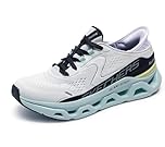 Skechers Glide-Step Atlus Hands Free Slip-ins, Scarpe da Ginnastica Donna, White Synthetic/Mesh/Multi Trim, 37.5 EU