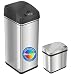 iTouchless Deodorizer Sensor Touchless Stainless Steel Trash Cans (Set of 2), 13 Gallon and 2.5 Gallon