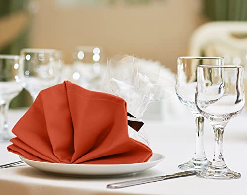Utopia Kitchen Stoffservietten [12er Pack, Orange] 46x46 cm Waschbare Tischservietten für Hotel, Mittagessen, Restaurant, Hochzeiten… – Ansicht 5