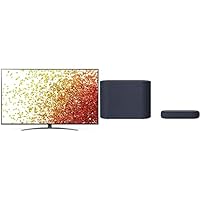 LG Electronics 55NANO759PR TV 139 cm (55 Zoll) 4K NanoCell Fernseher (60 Hz, Smart TV) Schwarz + DQP5 Soundbar (320 Watt) mit Meridian-Technologie (Dolby Atmos, HDMI, Bluetooth) – [Modelljahr 2021]