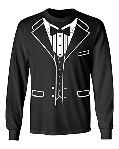 Kropsis Tuxedo Classic with Bowtie Party Wedding Long Sleeve T-Shirt