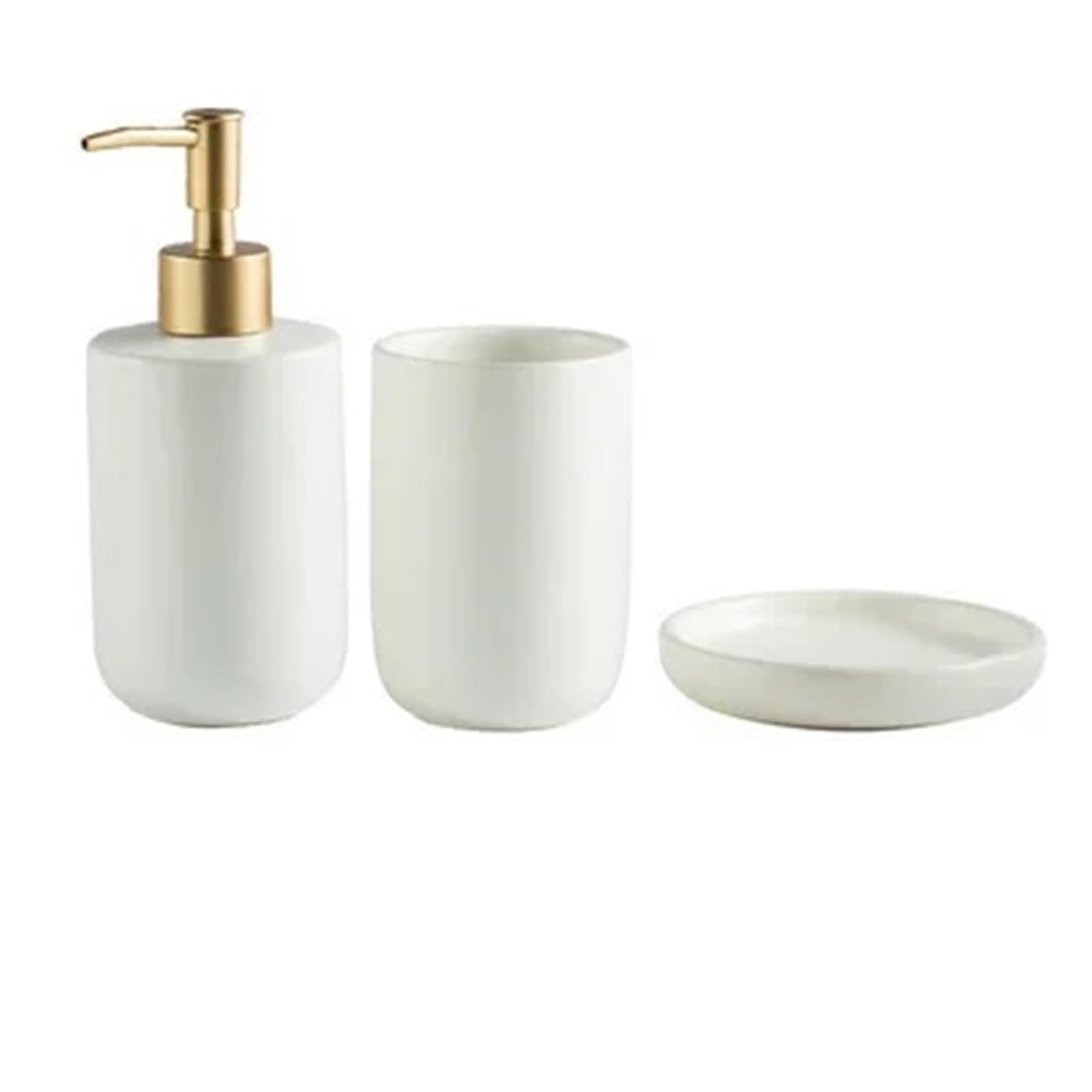 Soap Dish Set Ceramic Wash Set Bathroom Decoration Accessories Lotion Bottle Soap Dish Mouthwash Cup Supplies(Color8)
