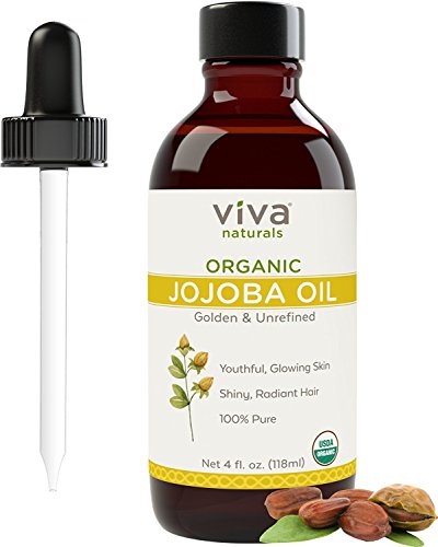 Certified Organic Jojoba Oil ; 100% Pure & Cold Pressed, Natural Moisturizer