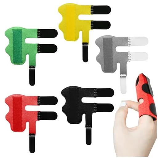 5 Pcs Férula para dedo en gatillo, Férula de tela suave para dedo pulgar, Férula para dedo índice, dedo meñique, Férula para dedo roto, Artritis, Dedo enderezado (5 Colores)