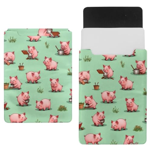 Sacoche PC 13,8x10,2 pouces vert cochon pour protéger des rayures