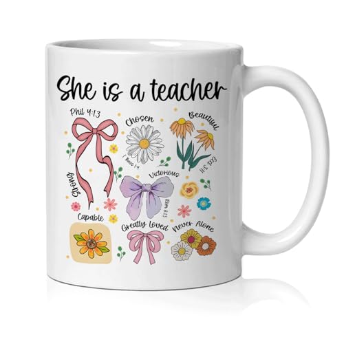 Christian Floral Teacher Mug