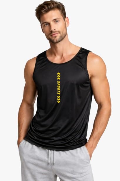 Men’s Solid Sleeveless Poly Cotton Vest | Regular Fit Comfortable Innerwear-image-28