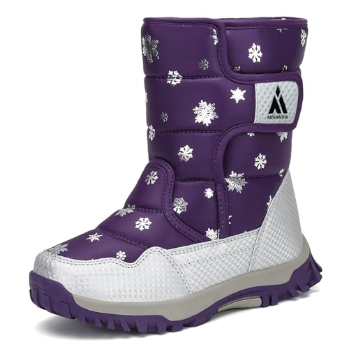 Bottes de neige enfants Mishansha bottines fourrées chaudes et antidérapantes pour fille et garçon