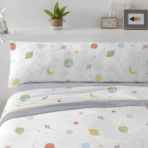 Burrito Blanco | Sábanas de Coralina | Cama de 90cm. (+Medidas Disponibles) | Diseño 991 | Color Azul Acero (90x190/200cm.)
