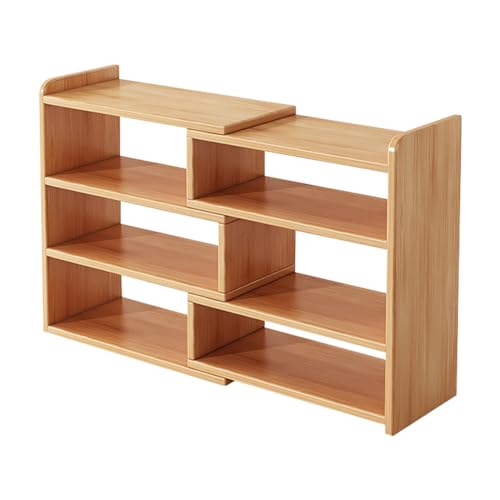 Jiza 間仕切り 棚 本棚 大容量 オープンシェルフ オープンラック 漫画収納 子ども用本棚 オーク 子供用シェルフ おしゃれ家具 天然パイン材 三段 寝室 書斎 コーナー 幅伸縮可能60-120cmx奥行き17cmx高さ80cm
