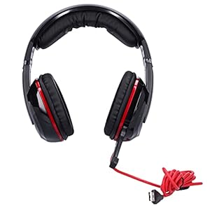 TAFF Gaming Headset-G909 Gaming-Kopfhörer Virtuelles 7.1-Stereo-Headset mit Vibration und Mikrofon für PC-Computer