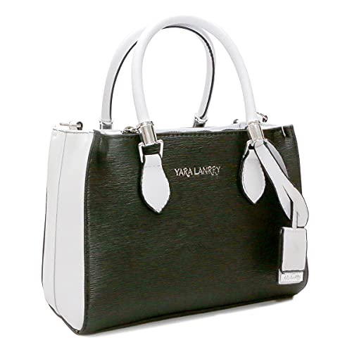 bolsa Bolsa Casual, Yara Lanrry, feminino, preto com branco,