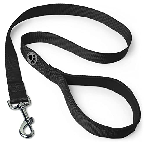iGadgitz Home Laisse Chien avec Poignée Rembourré Souple (Noir, 122cm (1.22m))