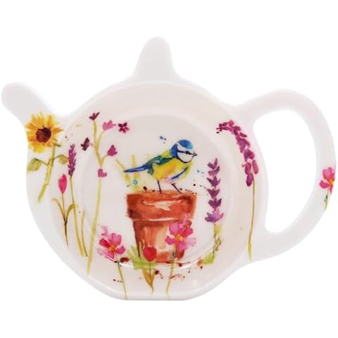 Garden Birds Melamine Tea Bag Tidy Cover