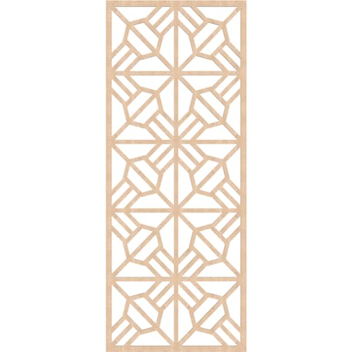 Image of Auburn Decorative Pierced Fretwork Wood Wall Panels, 31 3 /8 inchW x 79 3 /8 inchH x 3 /8 inchT, Red Oak