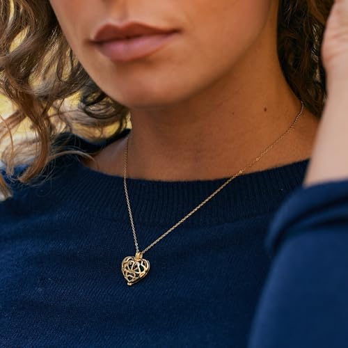 EVE'S ADDICTION Custom Gold Plated Simulated Birthstone Heart Locket, 16" chain - Personalized Birthstone Necklace for Women - Heart Jewelry - Mother's Necklace - Gifts for Mom2