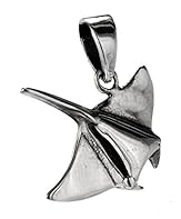 Artistically designed stingray made of 925 sterling silver. The pendant is polished smooth. Dimensions: approx. 22 mm high x approx. 21mm wide Inner dimensions of the eyelet: approx. 5.8 mm high x approx. 4mm wide Weight: approx. 3g