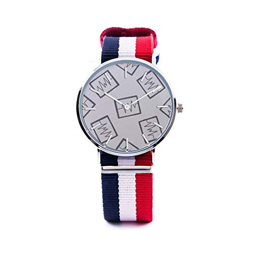 Unisex Fashion Watch ECG Hand Drawing Art Creative Medical Design Color Art Print