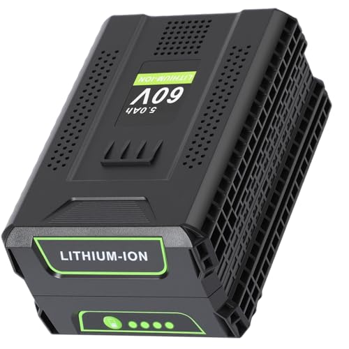 MAFACBAC Replacement Battery for Greenworks 60V: 5.0Ah Extended Run Lithium Battery for Greenworks Pro 60 Volt Lawn Mower Trimmer Blower for Home Gardening