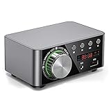 100 W Leistung --- Der BT-Stereoverstärkerempfänger bietet einen Zweikanal-Stereoausgang mit 50 W + 50 W und einer Impedanz von 4 bis 16 Ohm. Mit unübertroffener Klangüberlegenheit und hoher Qualität bei verstärktem Audio.