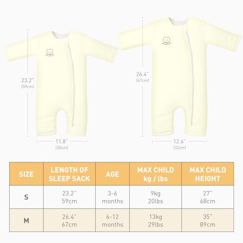 Image of Premium Cotton Baby Sleep Sacks with Legs Winter 3-6 Months 2.5 Tog, Ultra Soft Wearable Blanket Sleeping Bag Sack Easy Diaper Changing Transition Sleep Sacks Unisex Newborn Infant Babies Girls Boys