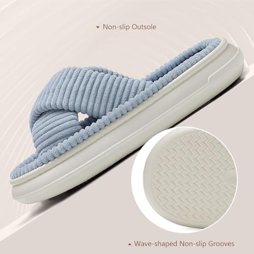 NineCiFun Platform Slippers for Women Indoor and Outdoor Women's Summer Slippers Open Toe Slide House Bedroom Shoes3